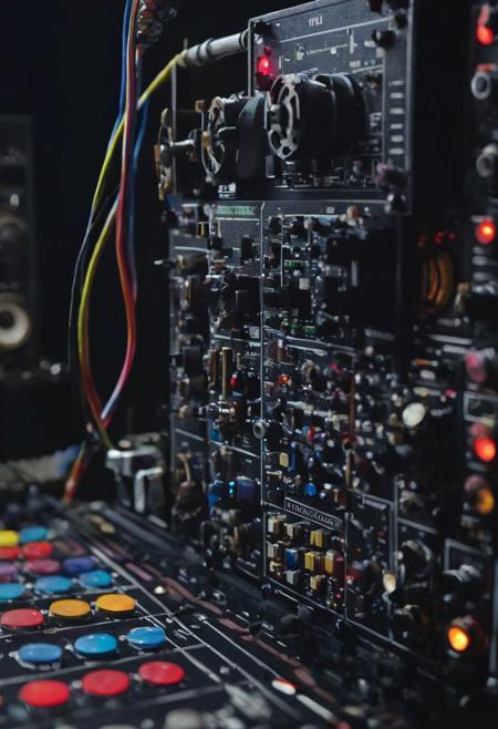 a soundmaker . Cinematography. High detail, hyperrealism, Technicolor