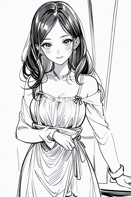 Best quality,Masterpiece,1girl, <lora:æ°´å½©ç¬v1.2:1>,lineart,