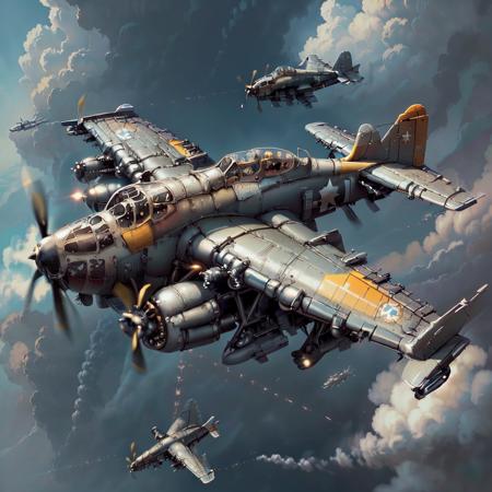 <lora:CnCGDIAIv2:.95> CnCGDIAI  aircraft in skies, clouds