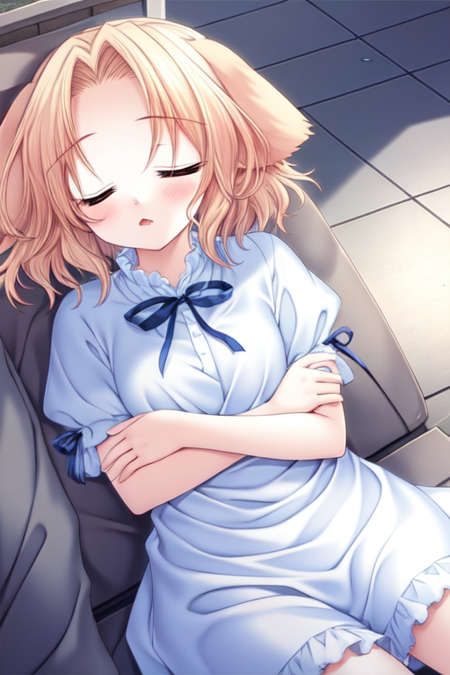 ppsachi, dog ears, 1girl, solo, sleeping