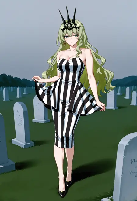 The Ghost With The Most - Peplum Dress