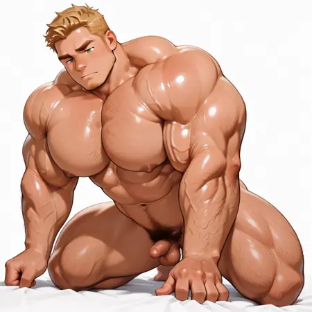 Muscle Body whith Small Genitals