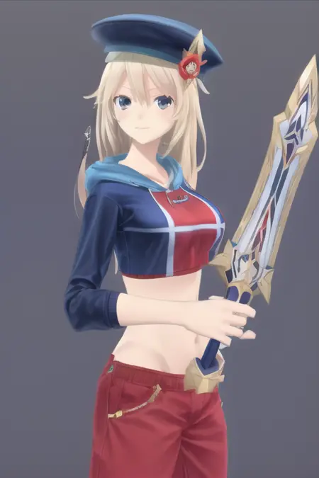 Sword near Chest Pose