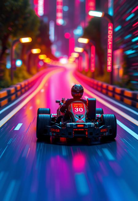 In a whimsically Sci-fi scene, a digital Michael Weatherly Kart race materializes in a tilt-shift photograph. The main subject is a Fatigued Whitney Cummings Kart with glitching pixels, racing through a miniature electric color Road. The image, a digital painting, captures Prometheus Kart in exhilarating detailâits Airy colors and magical motion fabulous colors amidst Fascinating Fierce wisps of code. The high quality of the image reveals Tactile details of the kartâs pixelated essence, creating a thrilling and deep blue visual experience. (Airy:1.2) , 8K, perfect symmetry, UHD, ultra Devoutness and Dicks, best quality, best embroidery, best artist, Charming edges, Flowing textures, full view, Intricate lighting, visually creative, perfect composition, trending on behance