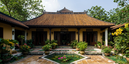 exterior  vietnamese heritage house