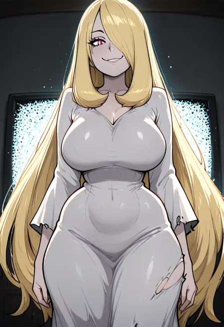 Cynthia Sadako: Diamond Ring Ghost (Pokemon) [Illustrious]