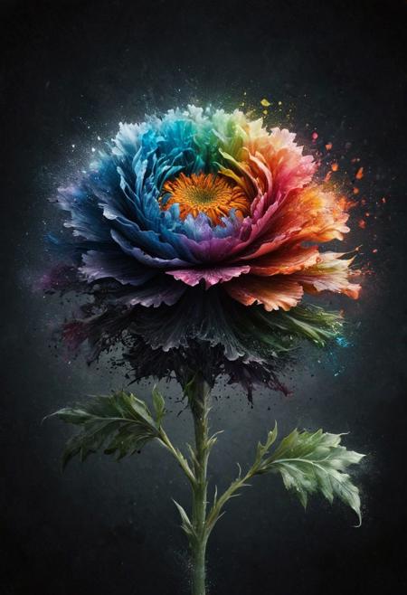 Completely black screen, absolutely nothing, pure black, detailed, but the celtic carnation rainbow flower, featuring a stark black background with no discernible elements except for a meticulously detailed Celtic carnation rainbow flower in the center. The flower should be intricately designed, with each petal showcasing vibrant colors of the rainbow, creating a striking contrast against the darkness of the background. The overall composition should evoke a sense of mystery and wonder, drawing the viewer's focus to the radiant beauty of the flower amidst the void. (intricately designed), (vibrant colors), (mystery), (wonder), (striking contrast), (radiant beauty)