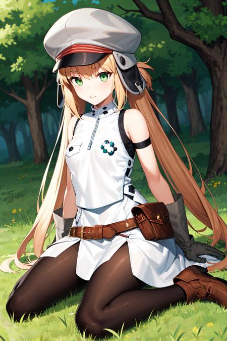 aacaster, long hair, twintails, ushanka, grey headwear, green eyes, bare shoulders, white shirt, sleeveless dress, brown gloves, brown belt, pouch, black pantyhose bbcaster, long hair, twintails, beret, blue headwear, green eyes, blue cape, bowtie, white dress, long sleeves, black gloves, buttons, double-breasted, blue belt, black pantyhose cccaster, long hair, ahoge, hair bow, green eyes, cleavage, dress, puffy sleeves, long sleeves, black gloves, pelvic curtain, black thighhighs