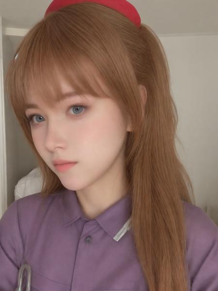 instagram photo, closeup face photo, dirya, aska, 1girl, long red hair, beautiful, young, (nurse dress:1.3), <lora:dirya:0.65>