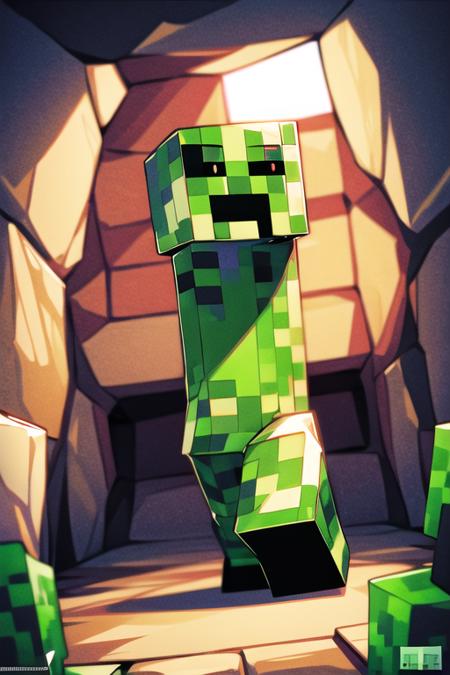 Creeper from Minecraft as a real person -  Diffusion