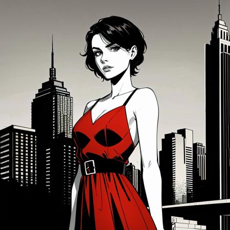 Sin_City_Style monochrome Red