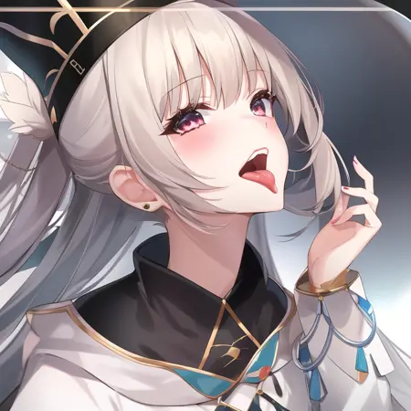 Feel delicious (Finger on mouth)