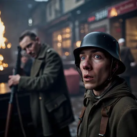 Shell Shock facial expression "Combat stress reaction" style XL + SD1.5 + F1D