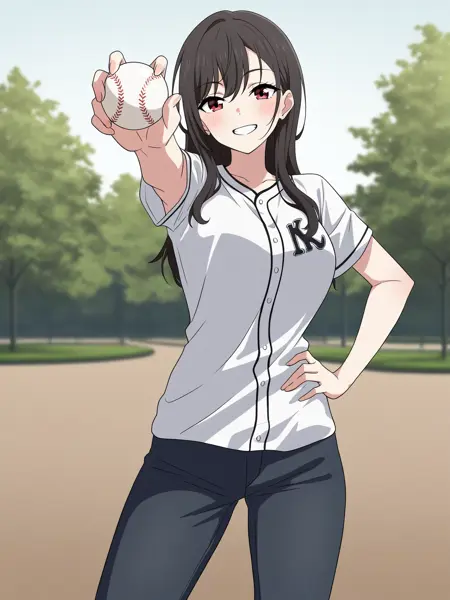 Opponent to signal the pitch type(球種予告) / Pose LoRA / NoobAI