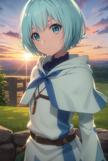 leleiialalena, <lora:lelei ia lalena s1s2-lora-nochekaiser:1>,
lelei ia lalena, short hair, blue hair, aqua hair, hair between eyes, blue eyes,
BREAK dress, necklace, robe,
BREAK outdoors, forest, nature, sun, sky, clouds, trees, grass,
BREAK looking at viewer, (cowboy shot:1.5),
BREAK <lyco:GoodHands-beta2:1>, (masterpiece:1.2), best quality, high resolution, unity 8k wallpaper, (illustration:0.8), (beautiful detailed eyes:1.6), extremely detailed face, perfect lighting, extremely detailed CG, (perfect hands, perfect anatomy),