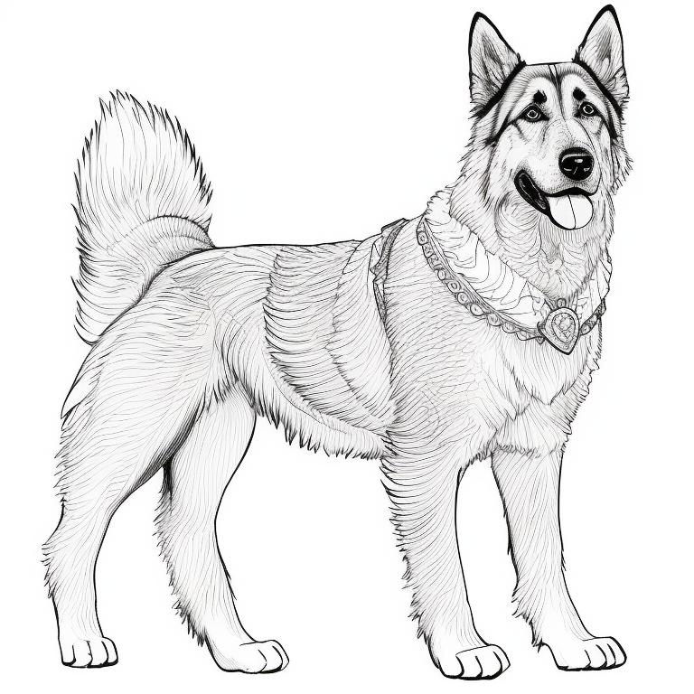 masterpiece, best quality, full body of a german shepherd dog , in xyzsketchstyle style,  intricate details<lora:xyzsketch...
