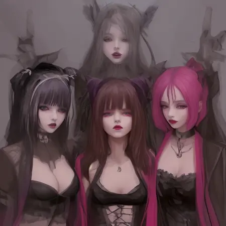 Multi Goth Girls