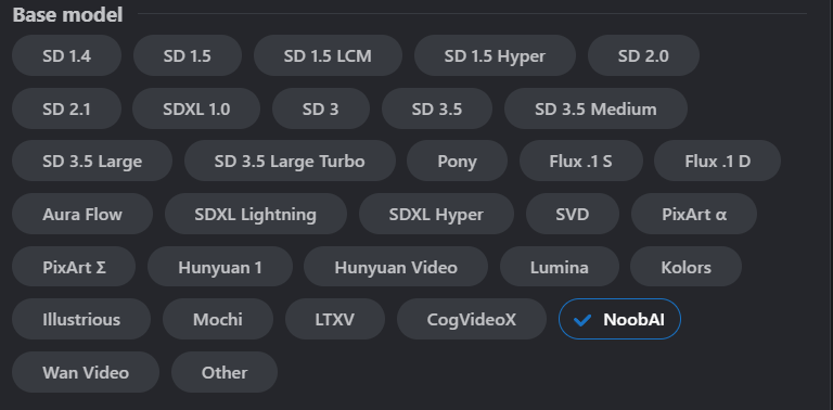 Congratulations NoobAI-XL finally get own Base model tag