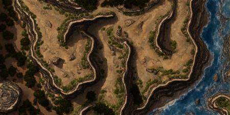 battlemap outdoor cliff