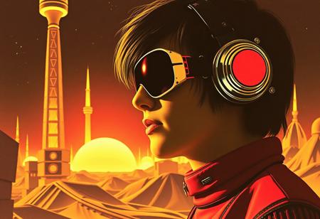 avant-garde, retro futurism , 1970s, robert T, techno style