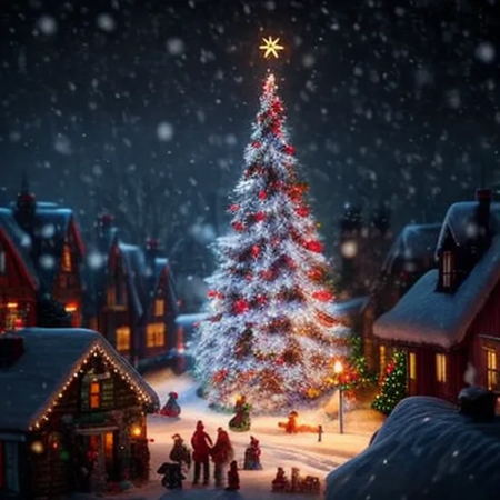 cinematic fantasy Christmas village scene, lots of snow, high quality, very coherent, trending on artstation, UHD(10k), insane detail, insanely intricate<lora:add_detail:1.0> <lora:add_saturation:0.8>