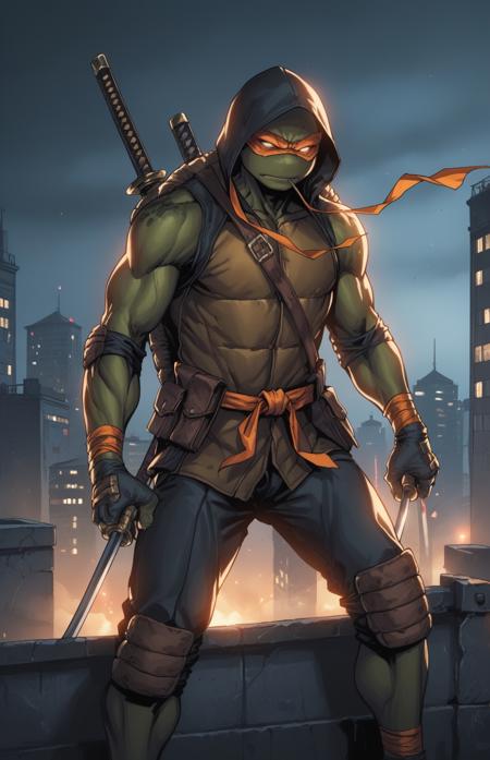 TMNTGroup TMNTRaphael TMNTMichelangelo TMNTLeonardo TMNTDonatello wearing purple bandana mask with eye-holes wearing orange bandana mask with eye-holes wearing red bandana mask with eye-holes wearing blue bandana mask with eye-holes a teenage mutant ninja turtle a group of teenage mutant ninja turtles TMNTLastRonin