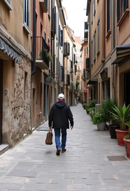 that distinct way of walking that gives the impression of not being from around these parts