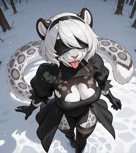 Yorha 2B (Snow Leopard) [NieR:Automata]