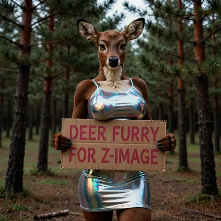 Deer anthro helper (for Flux/ZiT)