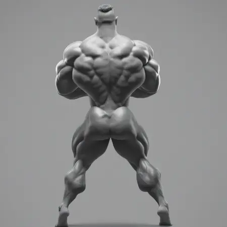 Bodybuilder flexes (Legacy)