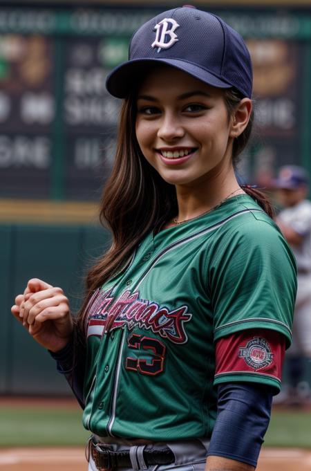 masterpiece, smile, detailed, 1woman
<lora:Baseball Uniform By Stable Yogi:0.8>wearing a baseball uniform in green color
<lora:DETAIL_SLIDER_BY_STABLE_YOGI:0.8>
<lora:NOISEOFFSET_BY_STABLE_YOGI:0.2>