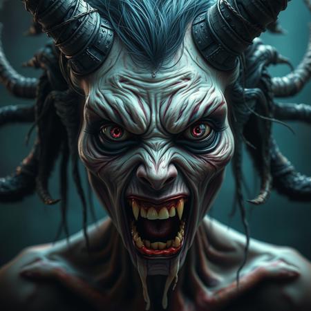 xenobiotic monster, nightmare portrait, (photo, photo-realistic) sinister, angry female demon wraith from hell, haunting visuals, melting and oozing with evil (masterpiece) (award winning photo) jordan grimmer, naoto hattori, russ mills, photoreal, uhd,hdr,8k