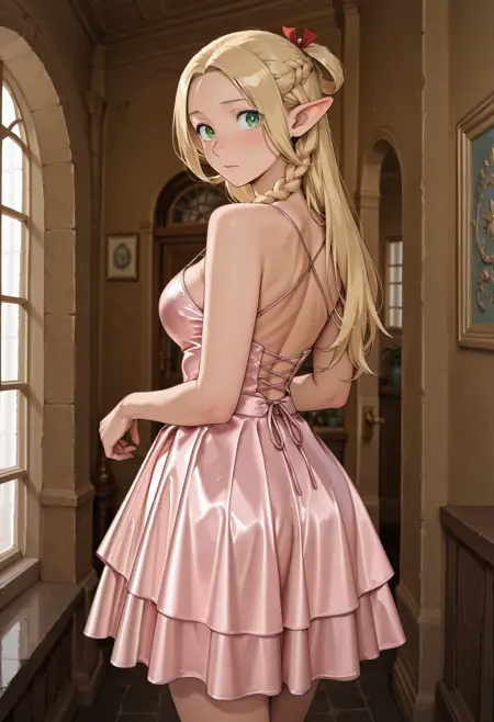 Satin Spaghetti Dress
