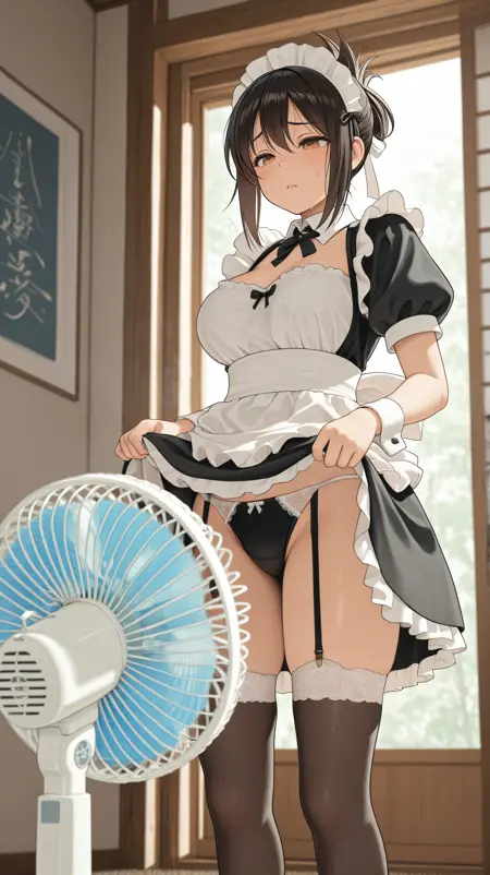 Fanning crotch/breasts - Concept Lora