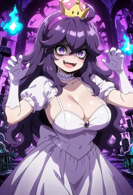 HexBoo: Princess King Boo Maniac | オカルトマニア キングテレサ姫 (Pokemon x Mario) [Illustrious]