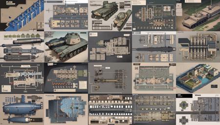 a map of a prison with a bunch of tanks, <lora:UnderMaps-10:0.45>