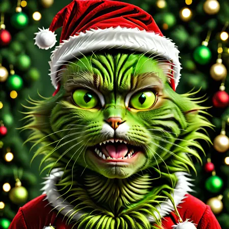 sdxlChristmasGrinchCatConceptLoRA