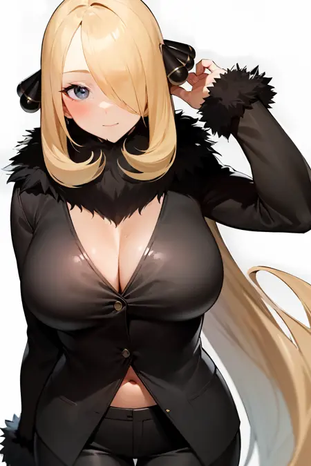 Cynthia (Pokemon) fan art version by Ikuchan Kaoru