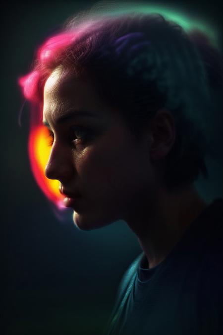Generate an image bursting with vibrant colors and gradients, forming an abstract and visually striking composition. The colors should blend, conveying a sense of movement and energy, moody,
Ultra High Definition, Impeccable Detail, Premier Quality, Best-in-class, (Photorealistic), (Lifelike), Top quality, score_9, score_8_up, score_7_up, score_6_up, score_5_up, score_4_up,  perfect shadows, perfect lighting, night, backlighting, Cinematic, dark moody lighting, film grain, mysterious atmosphere, storytelling,