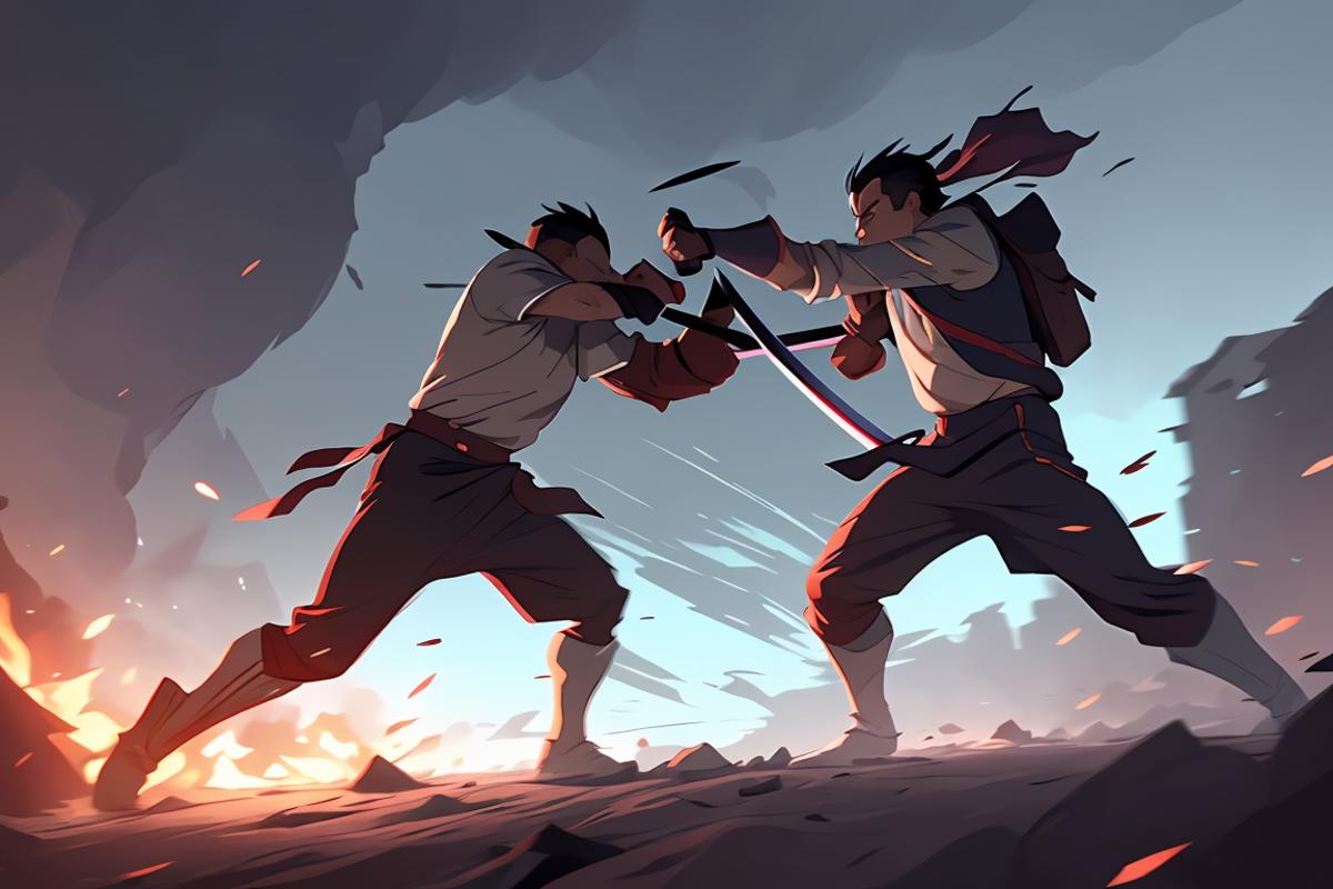 Fight scene image by aji1