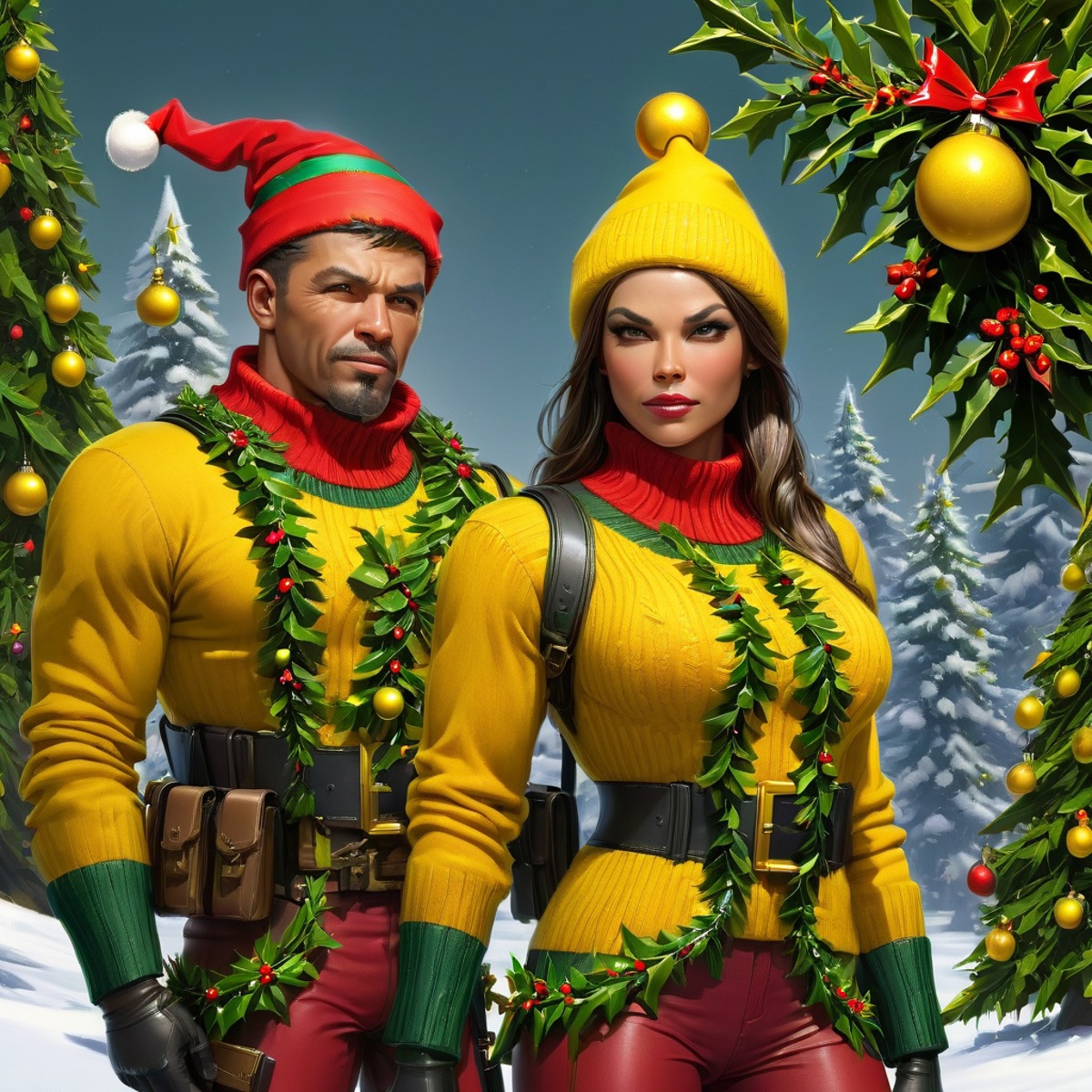 Mistletoe Mercenaries - sliders - yellow team image contest helper image by kashyyyk