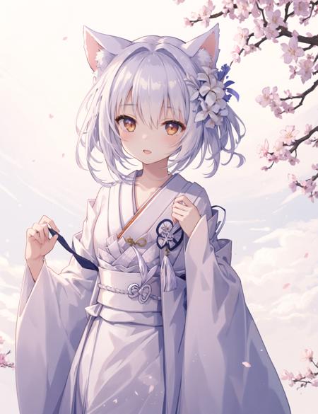 1girl, cowboy shot, 
yukikaze \(the warmth of spring\) \(azur lane\), shiromuku,
<lora:yukikaze_the warmth of spring-000009:1>, masterpiece, best quality,