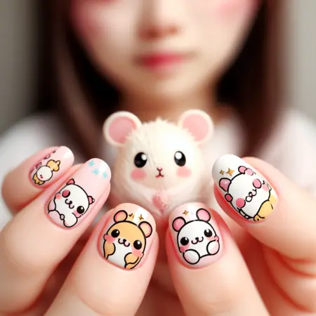 Anime-like nail art