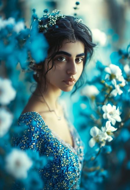 Persian Girl.(Lensbaby Photography by Josef Hoflehner and Graham Smith:1.2), award winning,
(aesthetic of portraiture with other-dimensional atmosphere:0.5), bloom, evenly focused, f/8, rule of thirds,
distinctive pinnacle of creativity with elegant details,
(marbled and azure colors:0.1), <lora:MJ52:0.6>