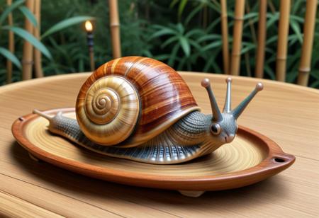 score_9, score_8_up, score_7_up, score_6_up, Pencil_morph_style, snail with a shell made of ceramic, warm inviting colors, Soft and warm lighting ,the cozy atmosphere, on the bamboo plate, outdoors
aidmaImageUpgrader