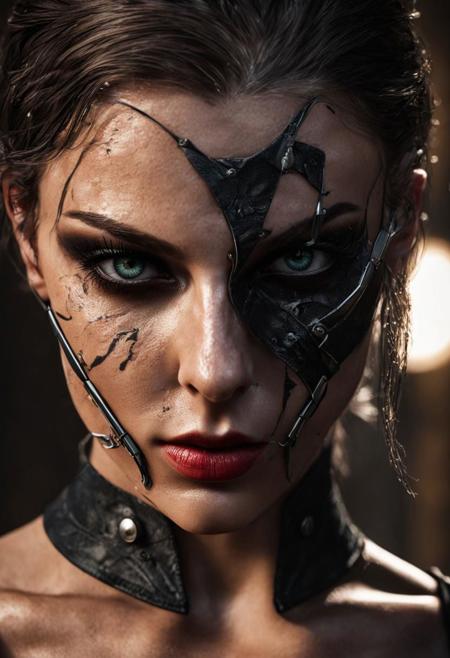 ((8K, UHD, award winning photography)), ((ultra-high resolution, ultra detailed, intricate micro details, amazing details, HDR, bloom, subsurface scattering)), (professional photo of a sexy assassin posing), ((professional lighting, lifelike shadows, ultra detailed skin, pores, veins, detailed face, detailed eyes, intricate skin details))