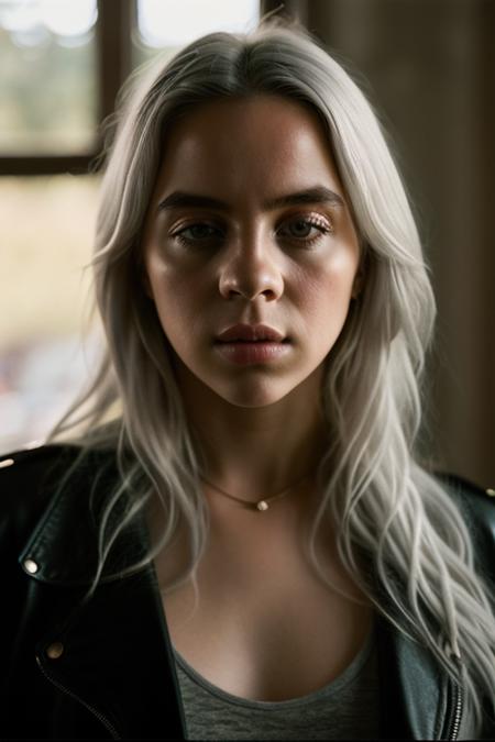 <lora:b1ll1331l1sh:0.9>, a Realistic portrait of b1ll1331l1sh woman,  1girl, solo, long hair, looking at viewer, upper body, white hair, lips, grey eyes, portrait, realistic, professional Photography, Photorealistic, detailed eyes, RAW, analog, sharp focus, 8k, HD, DSLR, high quality, Fujifilm XT3, film grain, award winning, masterpiece