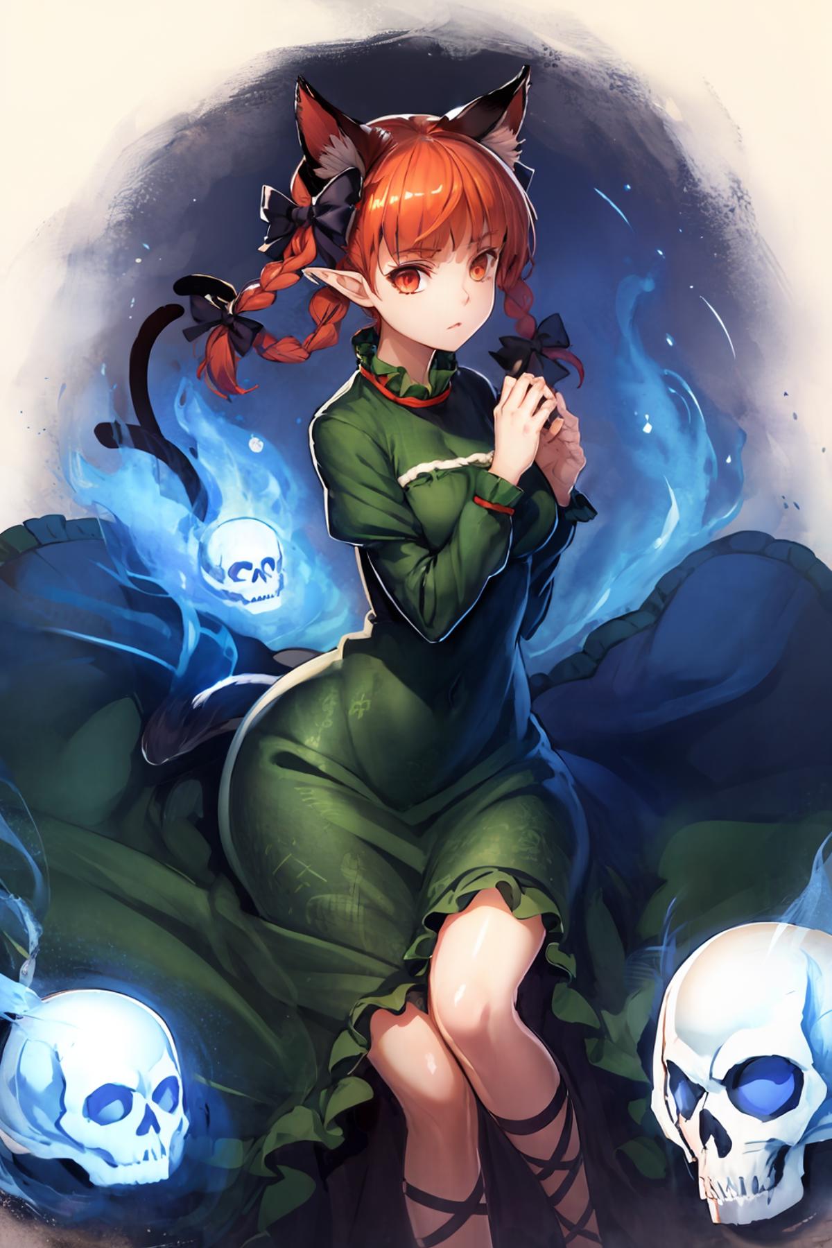 kaenbyou rin (touhou) 火焰猫燐 东方project image by kozue