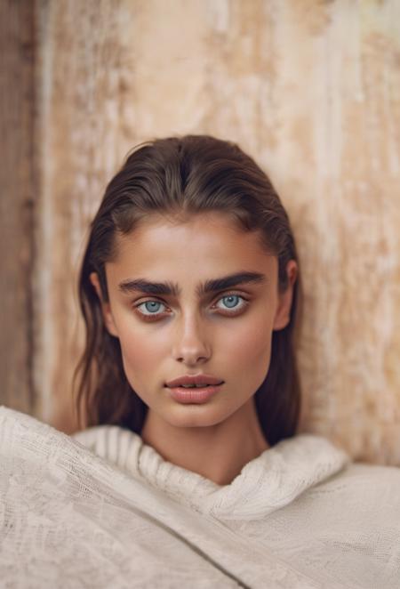 <lora:taylor_hill_xl_lora_35:1>taylor hill woman  A half body Portrait of a beautiful 26 year old woman, focus on eyes, sexy stare