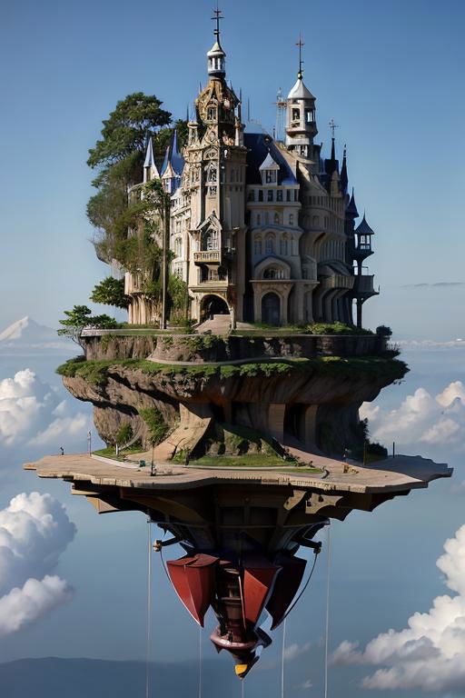 Floating architecture/Floating buildings/Suspended city/empty island/Mega buildings 浮空建筑 image by the_dyslexic_one582